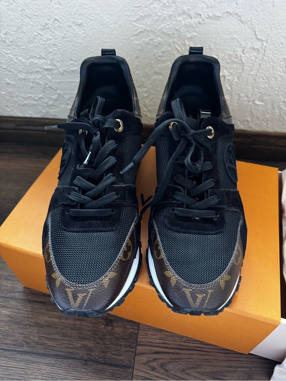 Louis Vuitton Black and Brown Monogram Men's Sneakers